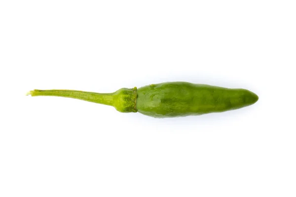 Изображение Зеленого Чили Белом Фоне Овощи Еда — стоковое фото