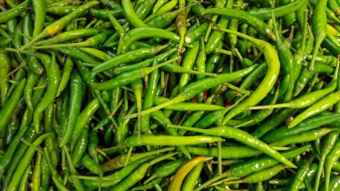Taze yeşil biber arkaplanı görüntüsü. Yemek. Sebze.