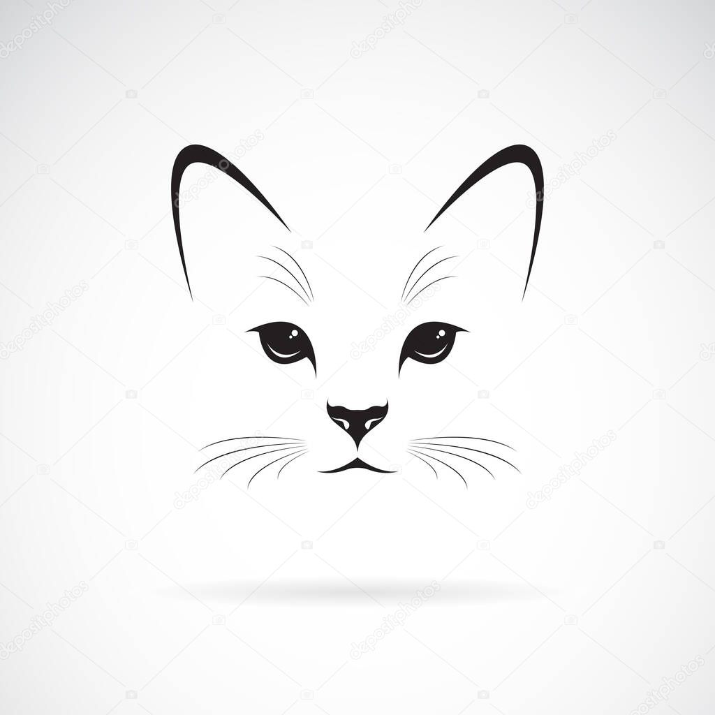 Vector of a cat face design on white background, Pet. Animals. Easy editable layered vector illustration.