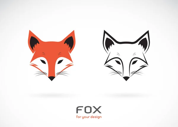Vector Van Vos Hoofd Ontwerp Witte Achtergrond Wilde Dieren Fox — Stockvector