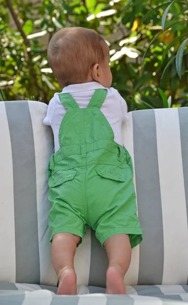 Bebé niño en sofá —  Fotos de Stock