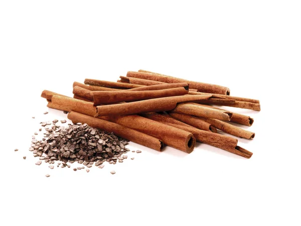 Cinnamon sticks on white background — Stock Photo, Image