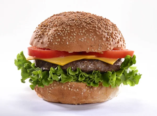 Cheddar cheese burger — Stockfoto