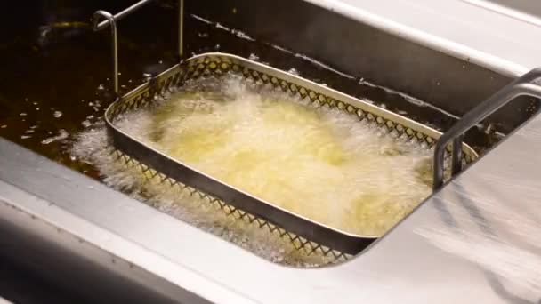 Chef cocinando verduras fritas — Vídeo de stock