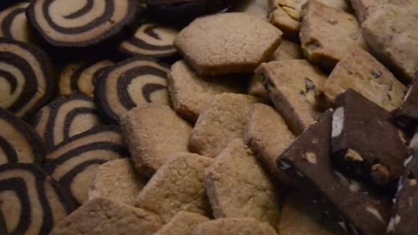 Detail Chutné Cookies Stole — Stock video