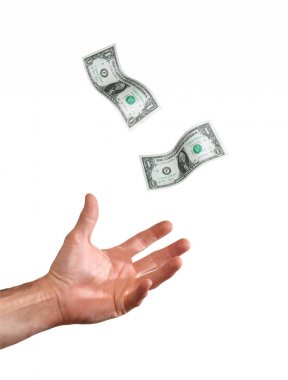 Gökten düşen banknotlar. El para yakalamak. Para kavramı kazanmak.