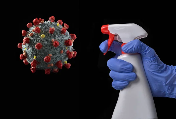 Профілактика Вірусної Інфекції Допомогою Миючого Засобу — стокове фото