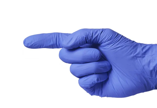 Virus Quarantine Stay Home Doctor Glove Hand Message — Stock Photo, Image