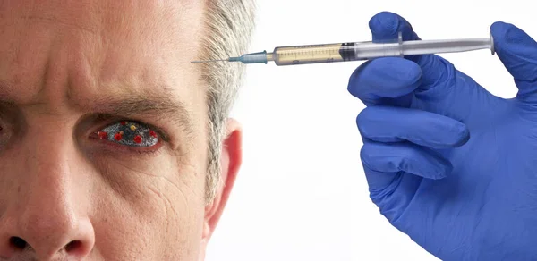 Virus Infection Curing Patient Injecting Antidote Dose — Stock Photo, Image