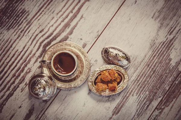 Очарование и турецкий кофе выше тонуса — стоковое фото