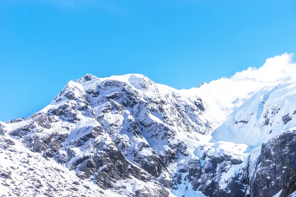 Montanhas Topo Cobertas Neve Alpes Sul Nova Zelândia — Fotografia de Stock