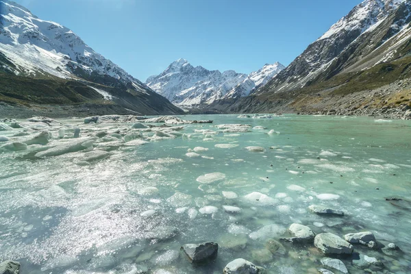 Lake with ice glacier — Stock Photo, Image