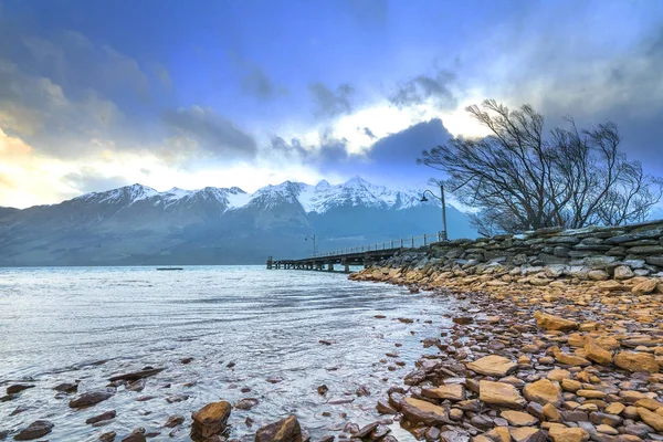 Jezero Horou Glenorchy Nový Zéland — Stock fotografie