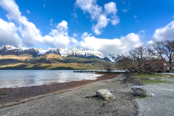 See Mit Berg Glenorchy Neuseeland — Stockfoto