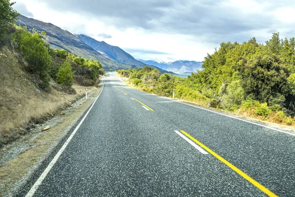 Route Long Lac Wakatipu Queenstown Nouvelle Zélande — Photo