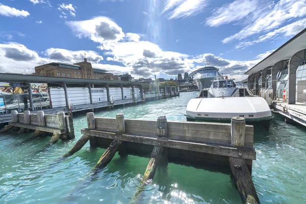 Sydney Australien Augusti 2016 Circular Quay Sydney Harbour Navet Hamn — Stockfoto