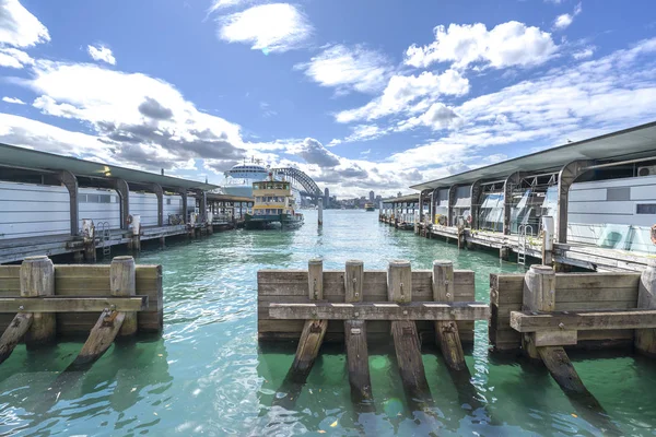 Sydney Australien Augusti 2016 Circular Quay Sydney Harbour Navet Hamn — Stockfoto