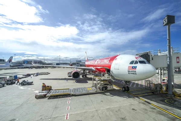 Sydney Australia Agosto 2016 Airasia Atterra All Aeroporto Nazionale Internazionale — Foto Stock