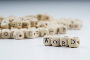 Ahşap küp yakın çekim