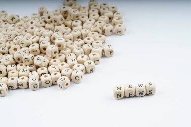 Ahşap küp yakın çekim