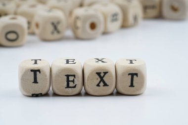 Ahşap küp yakın çekim