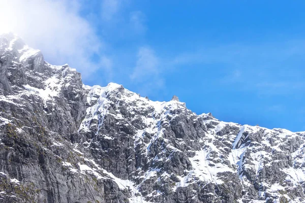 被雪覆盖的山顶 南阿尔卑斯山 新西兰 — 图库照片
