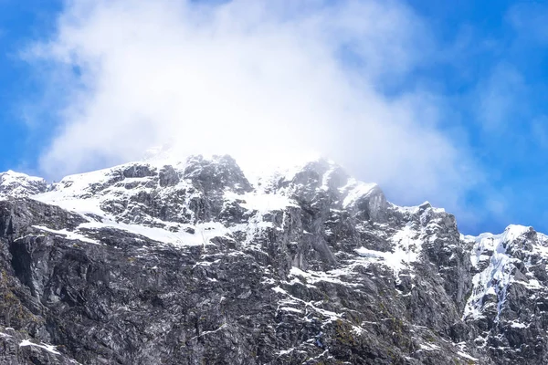 被雪覆盖的山顶 南阿尔卑斯山 新西兰 — 图库照片