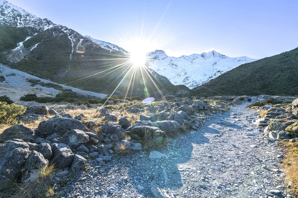 Pista Parque Nacional Mount Cook Nueva Zelanda —  Fotos de Stock