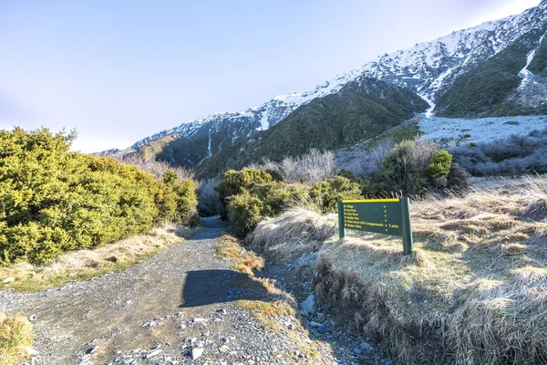 Spåra Till Mount Cook National Park Nya Zeeland — Stockfoto