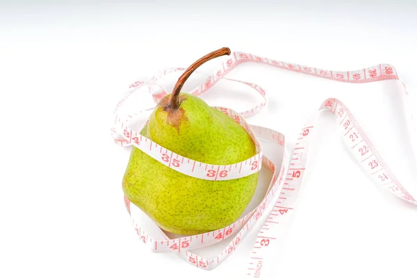 Fruta de pera con concepto de dieta — Foto de Stock