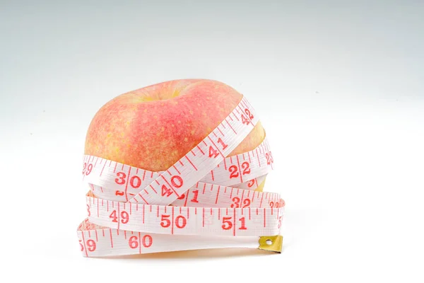 Manzana con concepto de dieta — Foto de Stock