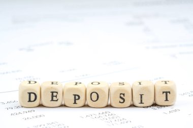 Ahşap mektup küp. İş kavramı.