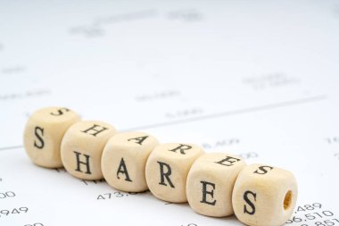 Ahşap mektup küp. İş kavramı.