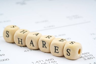 Ahşap mektup küp. İş kavramı.