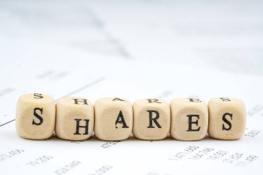 Ahşap mektup küp. İş kavramı.