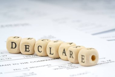 Ahşap mektup küp. İş kavramı.