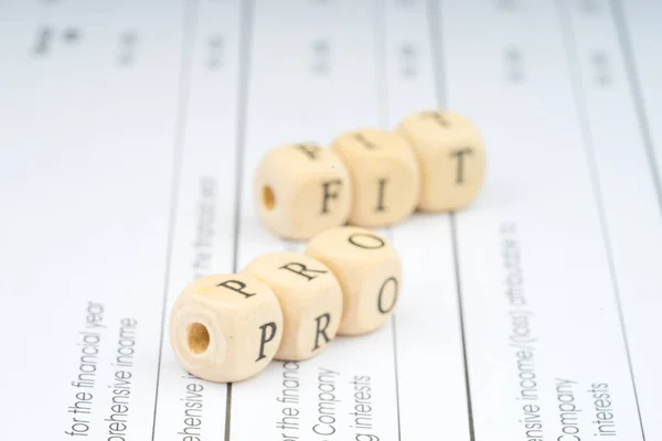 Wooden Letter Cube Business Concept — Stock Photo, Image