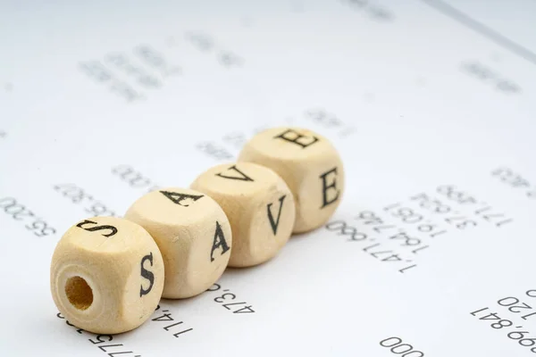 Wooden Letter Cube Business Concept — Stock Photo, Image