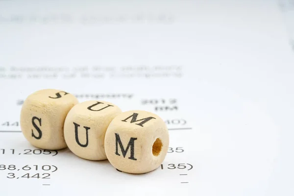 Wooden Letter Cube Business Concept — Stock Photo, Image