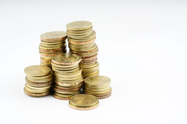 Cubo de letras de madera con concepto financiero . —  Fotos de Stock