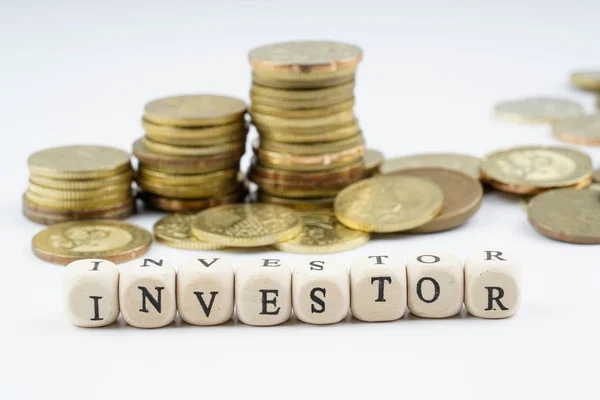 Coins stacking with white background. — Stock Photo, Image