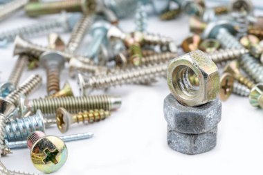 Beyaz arka plan ile vida