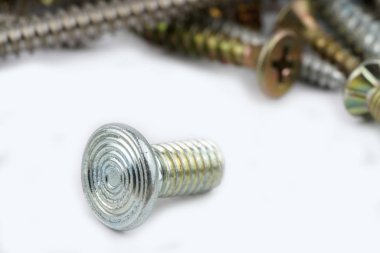 Beyaz arka plan ile vida