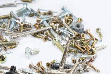 Beyaz arka plan ile vida