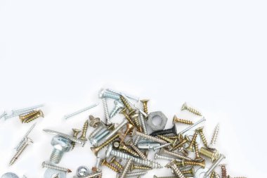 Beyaz arka plan ile vida