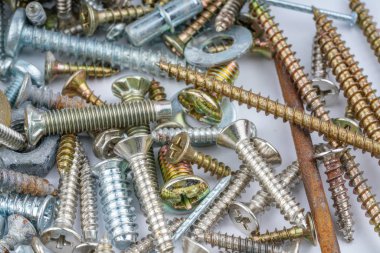 Beyaz arka plan ile vida