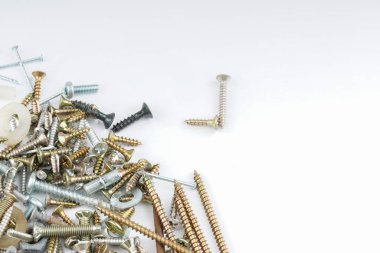 Beyaz arka plan ile vida