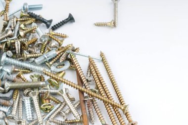 Beyaz arka plan ile vida