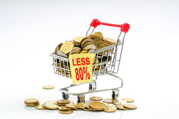 Trolley and coins. — Stock Photo, Image