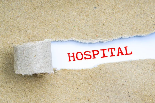 Yırtık kahverengi kağıt arkasında kavramsal metin  